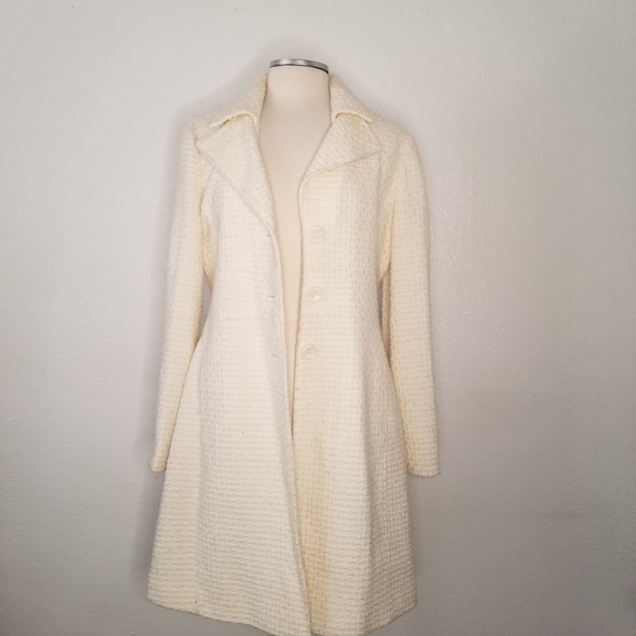 WORTHINGTON WOOL LONG CREAM PEACOAT - Picture 5 of 9